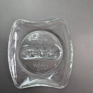 Vintage 1970s Holiday Inn Hotel Motel Clear Glass Ashtray Advertising